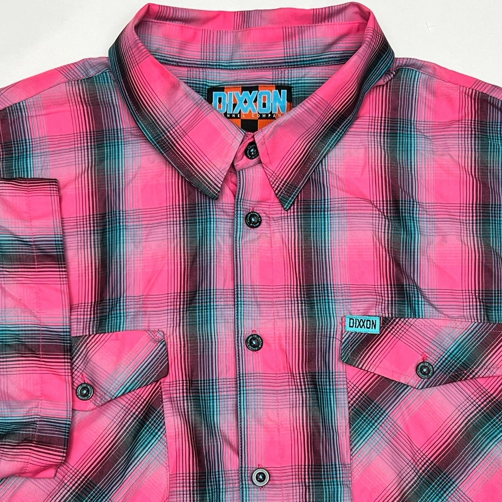 Dixxon Flannel Company Bitchin Shirt Mens 4x Pink Plaid Bamboo Blend
